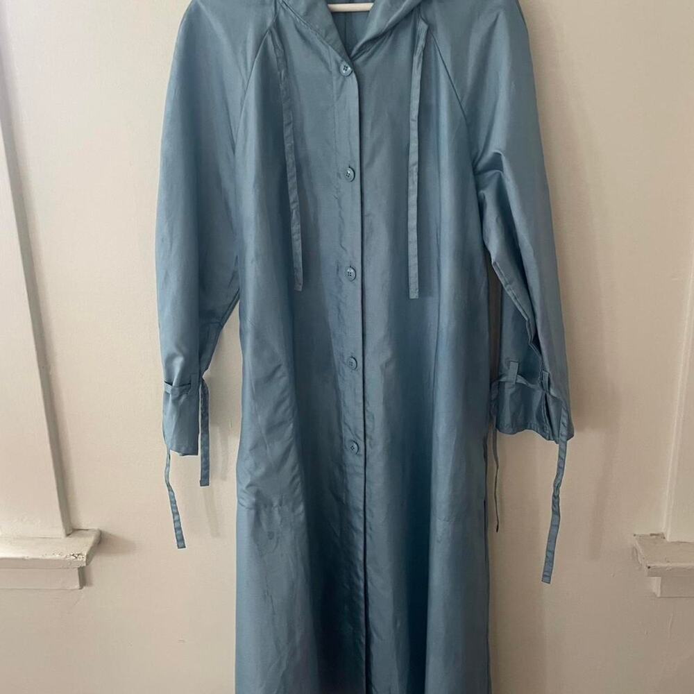Vintage blue lightweight hooded jacket - Picture 3 of 8